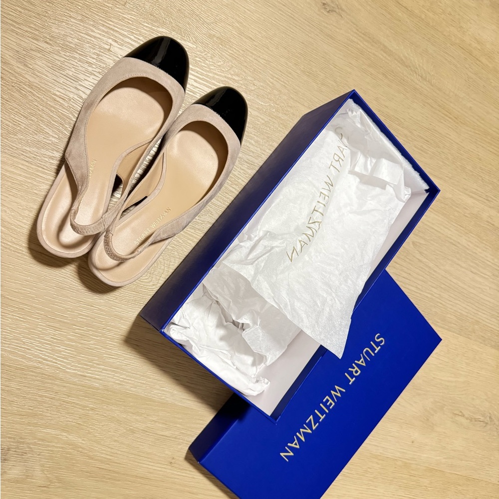 Stuart Weitzman Addy Suede & Patent Leather
